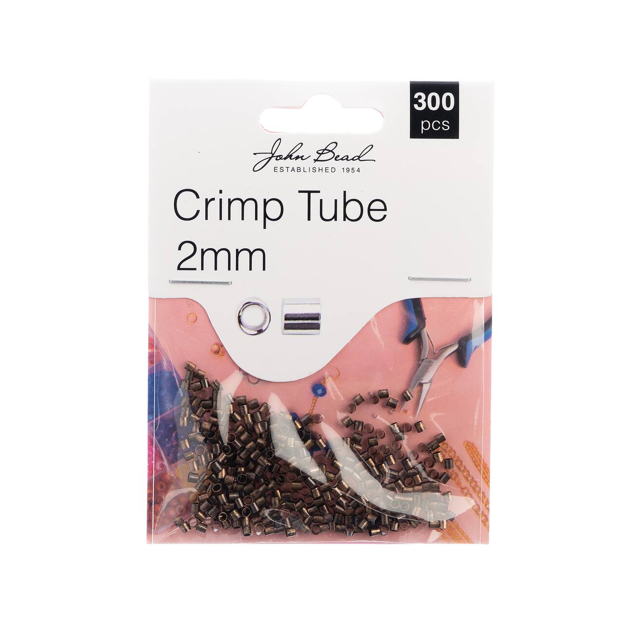 John Bead Must Have Findings 2mm Crimp Tubes, 300ct.
